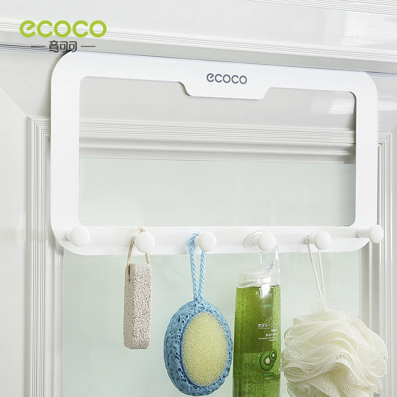 

ECOCO Multifunctional Creative Simple Household Living Room Bedroom Door Hook Free Punching Clothes Storage Rack Clothes Hook