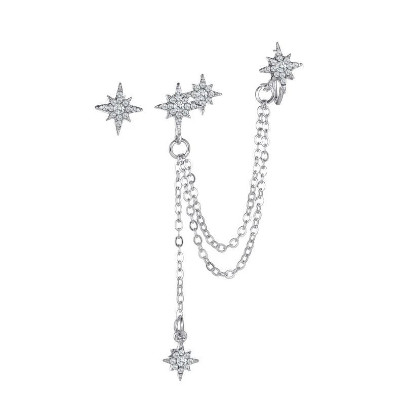 

BOAKO Eight-Pointed Star Earrings For Women Fashion Jewelry 2020 Earrings Dangle Pendientes Piercing Oreille Kolczyki #Yj25