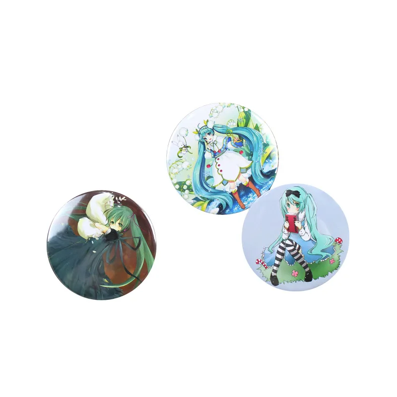 

Anime badges initial sound future badge mirror sound Bell mirror sound with V home Patrol badge Women's brooch pendant pin
