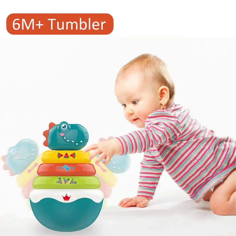 Baby Stacking Rings Toys Rainbow Stackers And Teethers Educational Funny Tumbler Colorful Nesting To | Игрушки и хобби