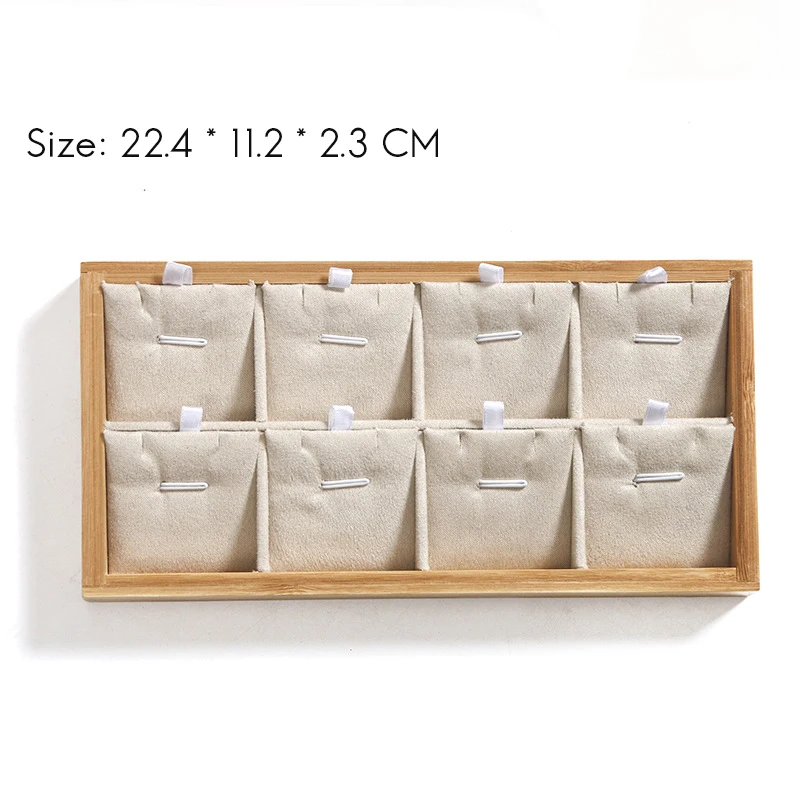 

5Pcs Jewelry Display Props Jewelry Tray Diamond Plate Ring Pendant Display Tray Display Props Beige