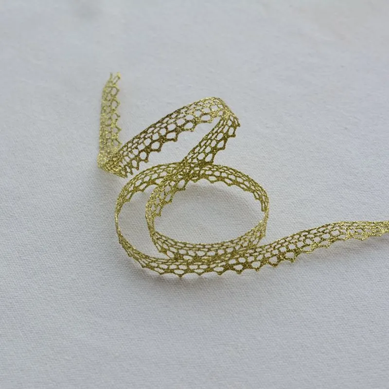 Высококачественная новейшая кружевная ткань с аппликацией золотистого цвета