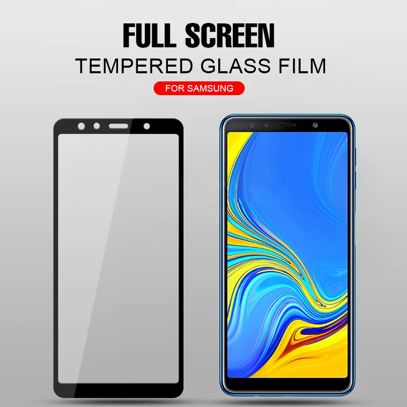 Защитное стекло для экрана и объектива камеры Samsung Galaxy A7 2018 A750 2 в 1 | Мобильные