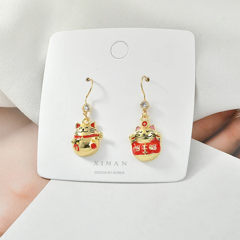 Симпатичная стерео мышь удачи кот Подвеска из сплава сделай сам серьги браслеты