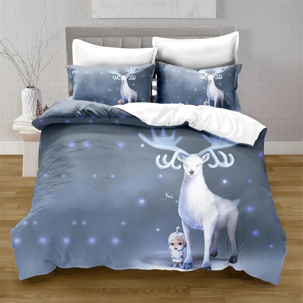 Комплект постельного белья из 100% полиэстера с рисунком оленя | Дом и сад