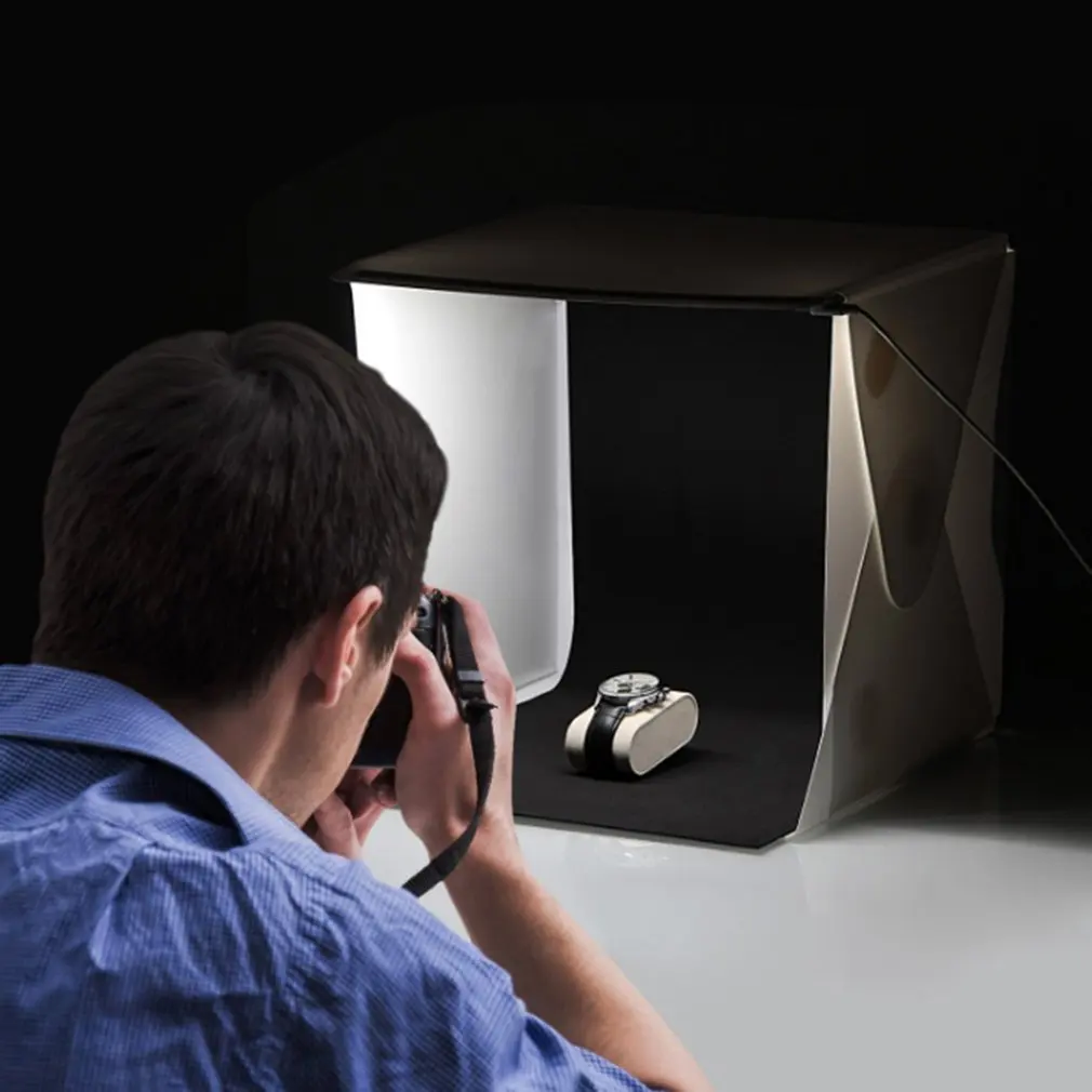 

Light Tent Portable Light Box Photography Kit with LED Light (12X12X12 Inches) 4 Colors Backdrops
