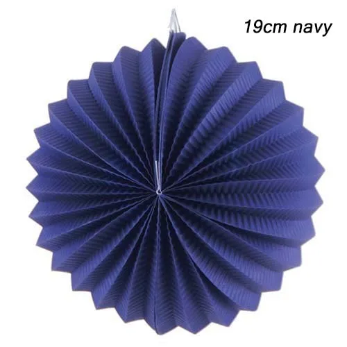 19cm navy 19 см плиссе в гармошку бумажный фонарь s арбуз Фонарь Свадебная вечеринка День рождения Свадебные украшения украшение для домашнего события - Цвет: 19cm navy