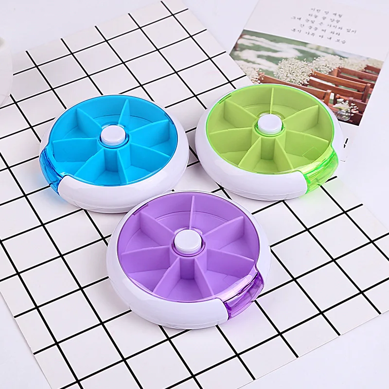 

Rotary Pill Box Travel Box Pill Box Separator Pill Organizer Box Weekly Cutter Pill Box