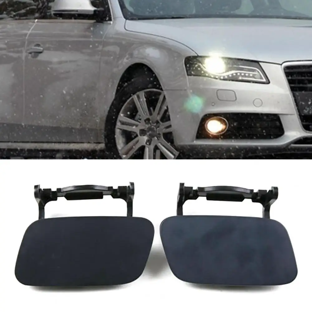 

1 Pair Unique Spray Nozzle Cap Modified Modification Black Headlight Washer Jet Cover 8K0955275C 8K0955276C for Audi A4 B8