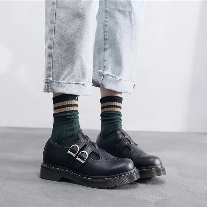 2021 новинка японский стиль женская обувь из натуральной кожи Туфли Мэри Джейн