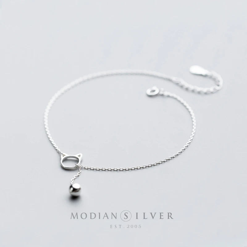 Женские браслеты Modian из стерлингового серебра браслет с колокольчиками пробы
