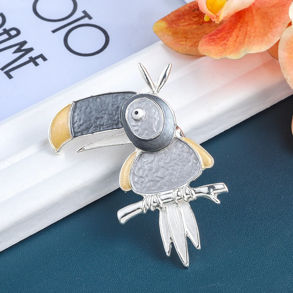 Новинка 2021 модная женская брошь MeiceM с магнитной пряжкой в виде дятла Роскошные
