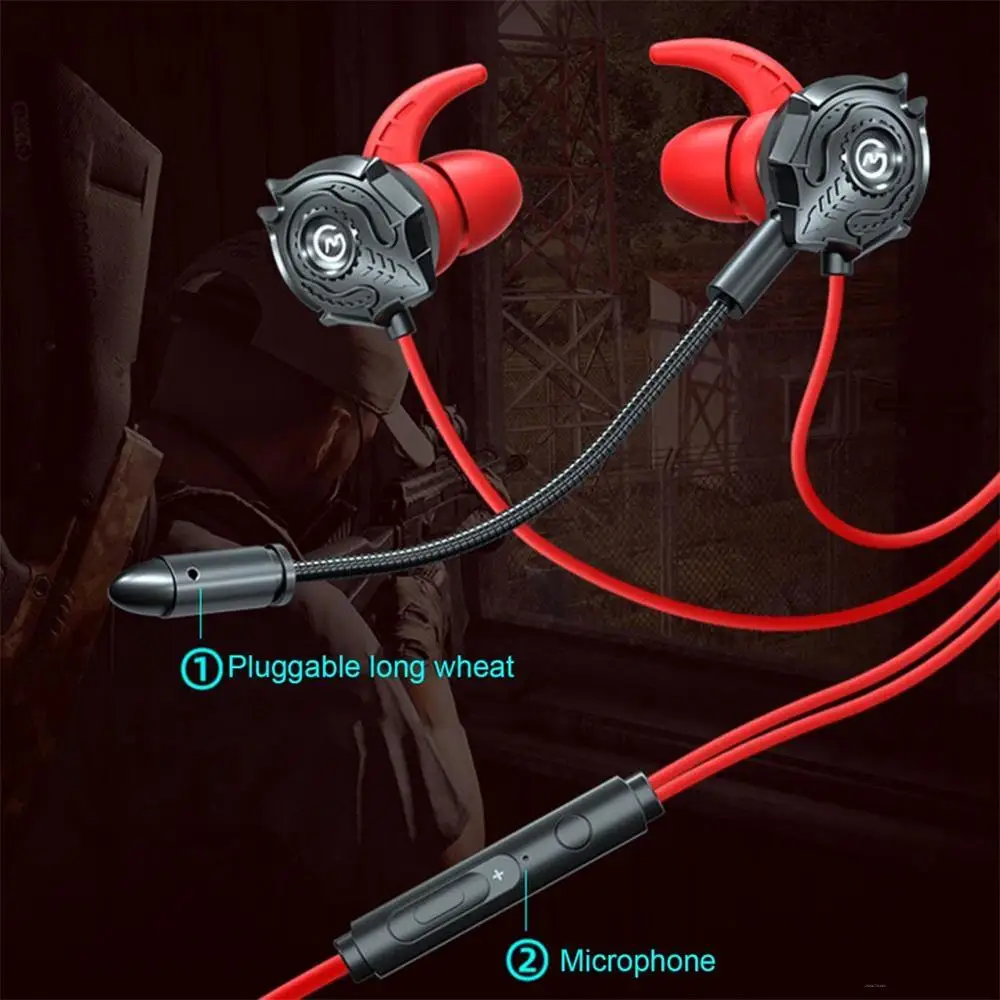 

G500 Eating Chicken Headphones Mobile Computer Universal E-sports Games In-Ear Wired 3.5mm Headphones with Mark Kefeng