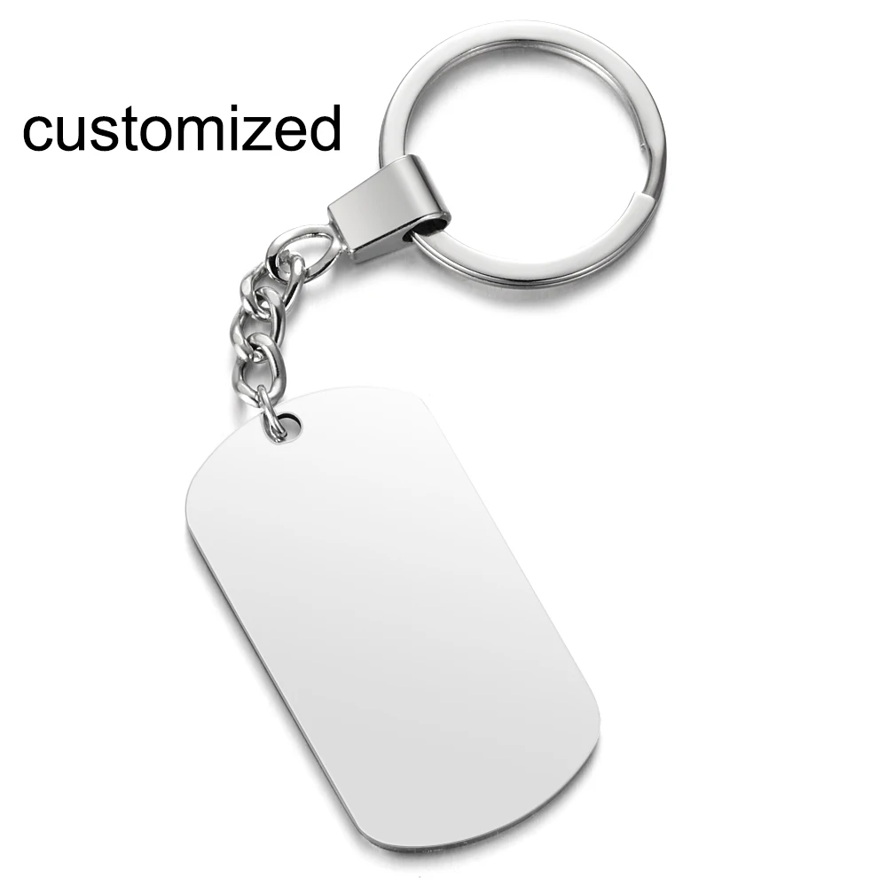 customized keychain Нержавеющая сталь Выгравированные французские рокерские ожерелье с фото кулон женский мужской bijoux femme SL-046 - Окраска металла: customized keychain