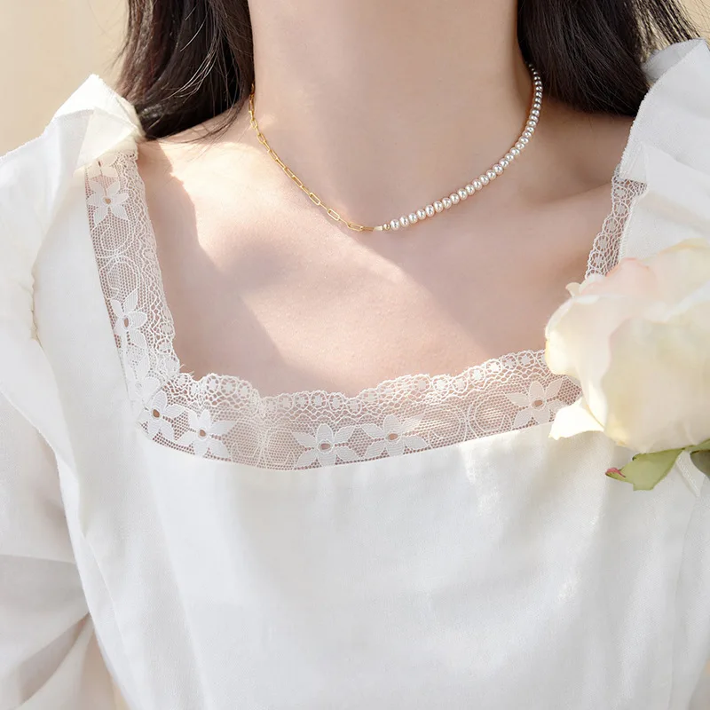 

Liemjee Wholesale Creative Personality Fashion Jewelry Exquisite Pearl Necklace For Women Feature Namour Charm Gift All Seasons