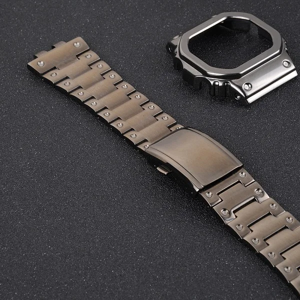 Cool Black Set DW5600/5610 Прохладный/классический черный набор часов модификация ремешок для часов ободок 316L нержавеющая сталь - Цвет ремешка: Cool Black Set