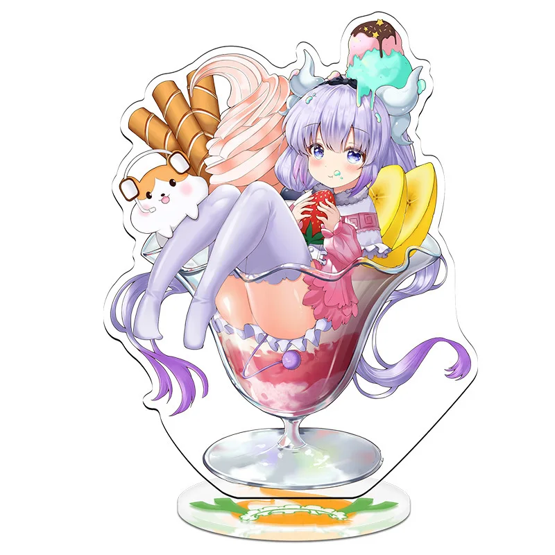 

1 Pcs Cute Miss Kobayashi's Dragon Maid Anime Kobayashi-san Chi No Meidoragon Tohru Kanna Acrylic Stand Model Plate Figure Toys