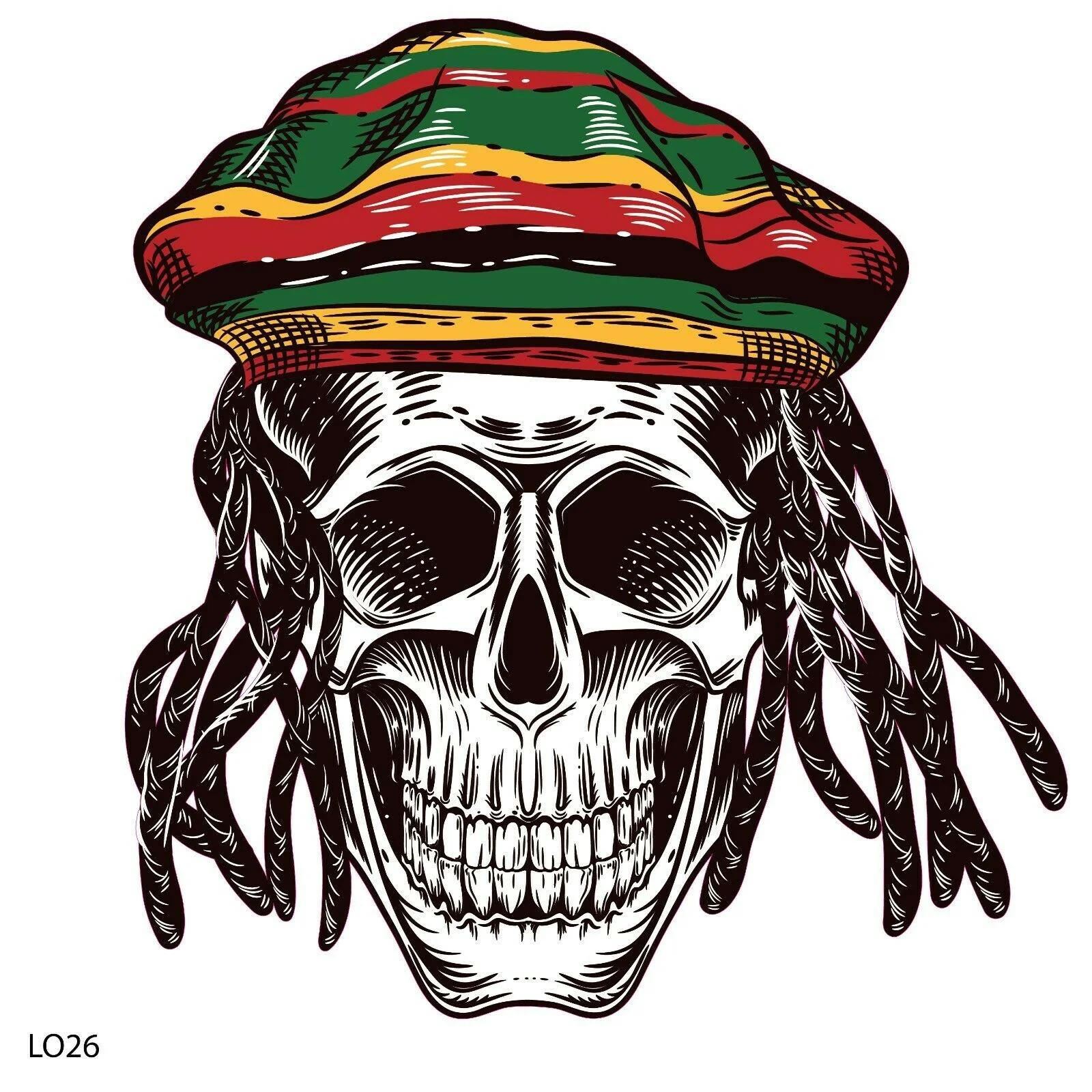 

Наклейка для ноутбука с логотипом в виде черепа