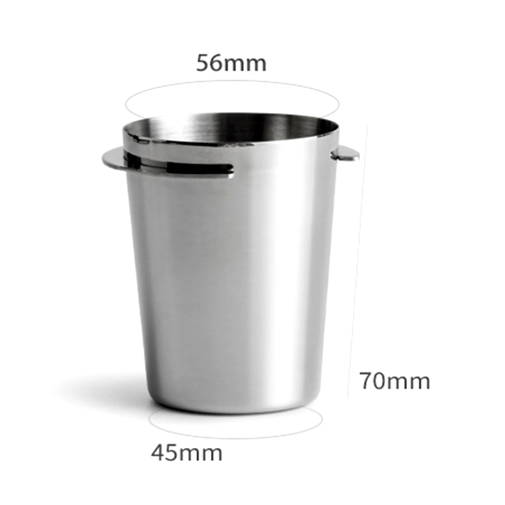 

120ml Stainless Steel Coffee Dosing Cup Powder Feeder Part Silver Coffee Grinder Dosing Cup Suitable for 58mm Espresso Machine