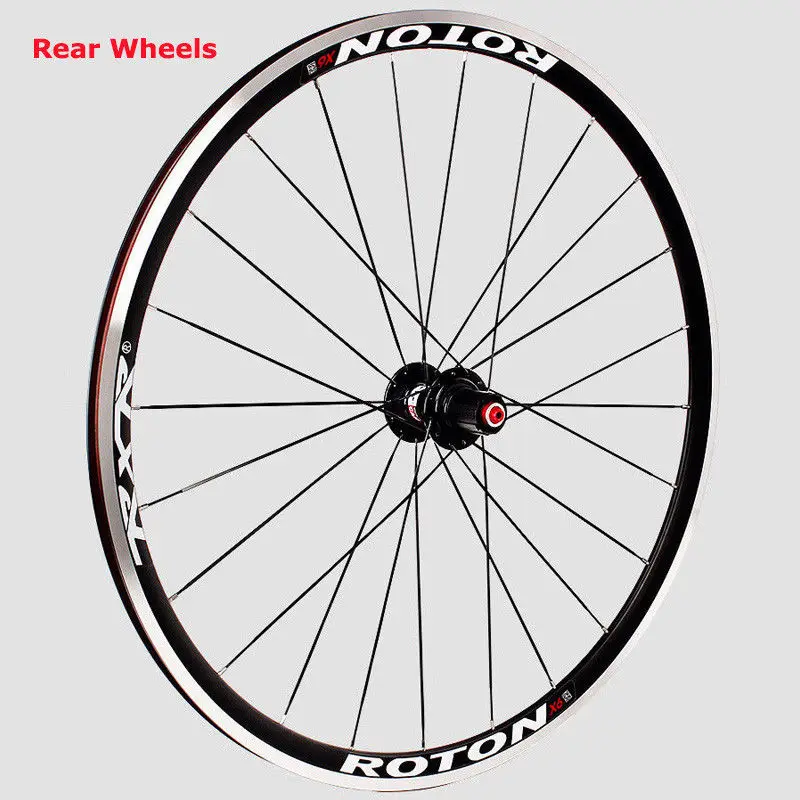 Rear Wheel-Black RXR MTB 700C Wheelset 7-11 быстро действенный алюминиевый сплав колеса Горный велосипед V тормоз клинчер передние задние колеса Fit 7-11 S кассета - Цвет: Rear Wheel-Black