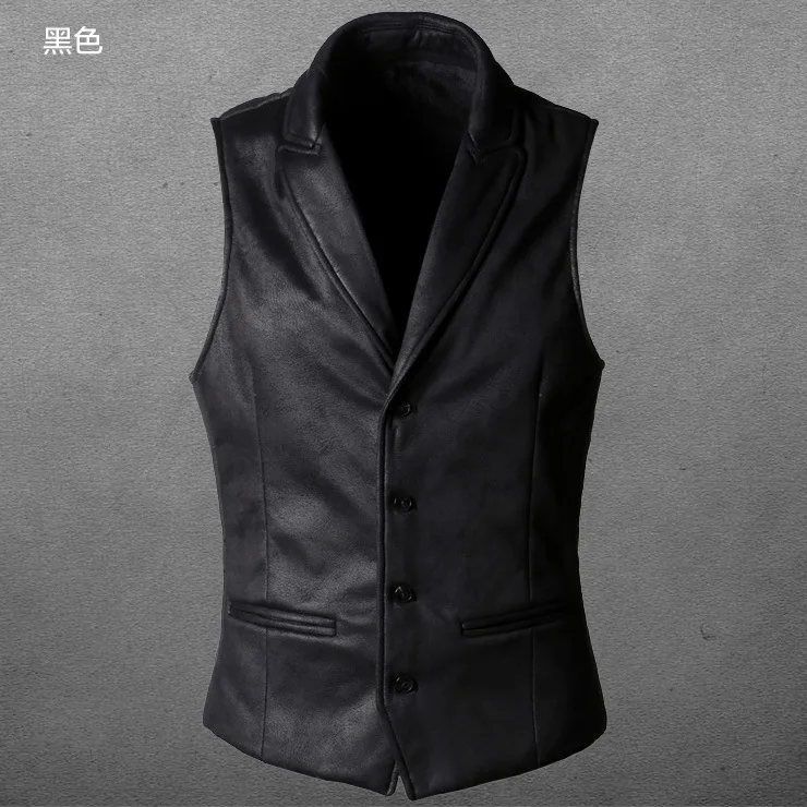 

Fashion Slim Fit Men Vests Solid Color Cotton Breathable Warm Luxury Suit Vest Design Ropa De Hombre Men Suits Formal EC50MJ