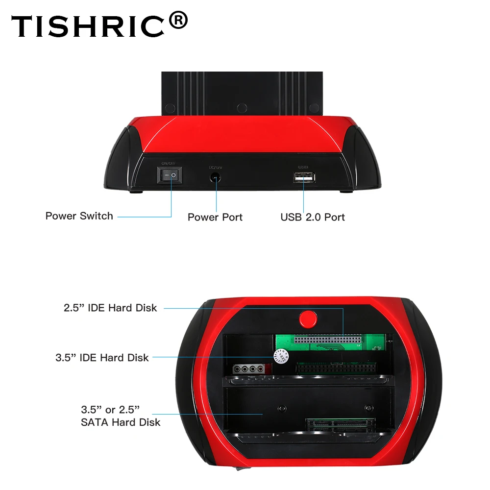 Док станция TISHRIC IDE/SATA для жестких дисков адаптер SATA USB 2 0 корпуса жесткого диска 5/3