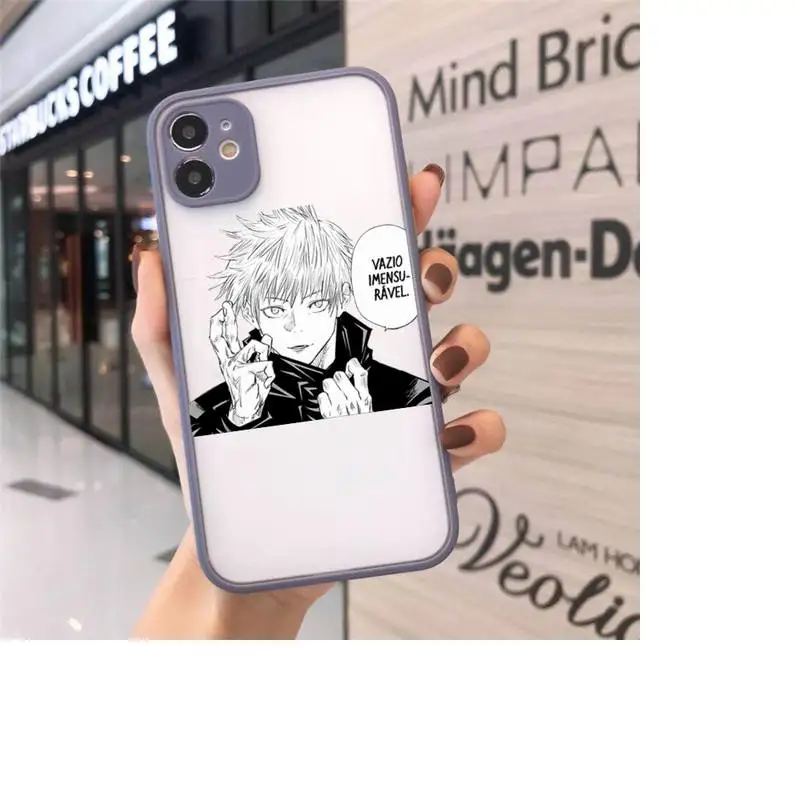 

Jujutsu Kaisen Phone Cases Matte transparent For Gray iPhone 12 Mini 11 Pro XR XS Max 7 8 Plus X Back Cover