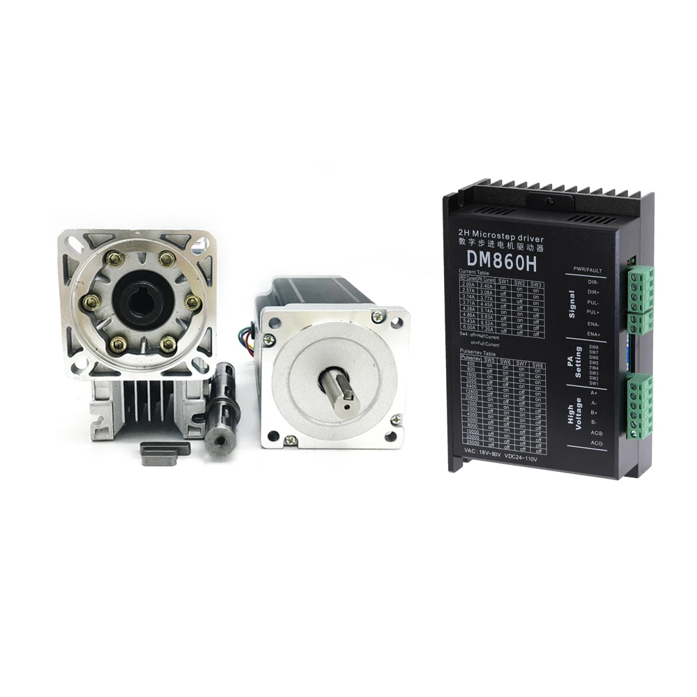 Nema34 9.5Nm 6A 2 фазный шаговый двигатель и RV040 соотношение 5:1 80:1 10:1 червячный редуктор