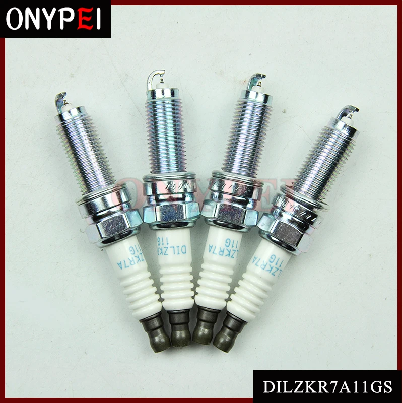 Новые Двойные Иридиевые свечи зажигания 12290-R41-L01 DILZKR7A11GS для Honda 12290R41L01 4 шт. |