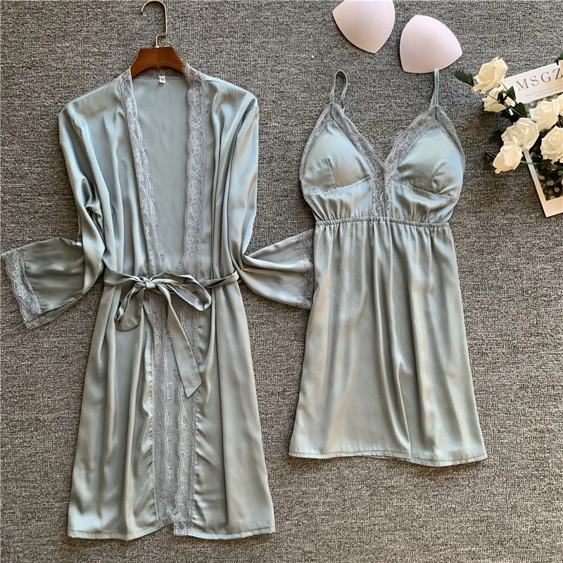Женская пижама атласная шелковая Домашняя одежда домашняя для сна и отдыха с