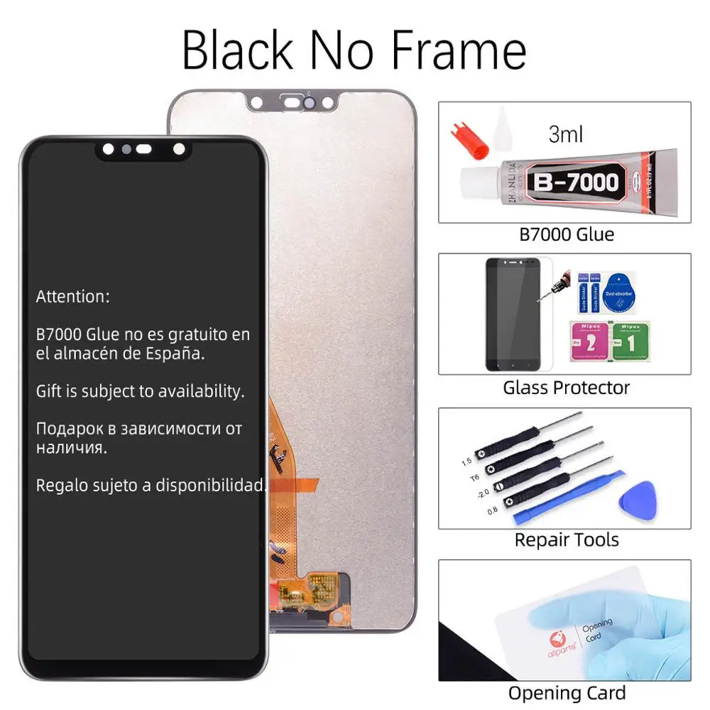 Nova 3i Black Дисплей для HUAWEI Nova 3 3i LCD в сборе с тачскрином черный - Цвет: Nova 3i Black
