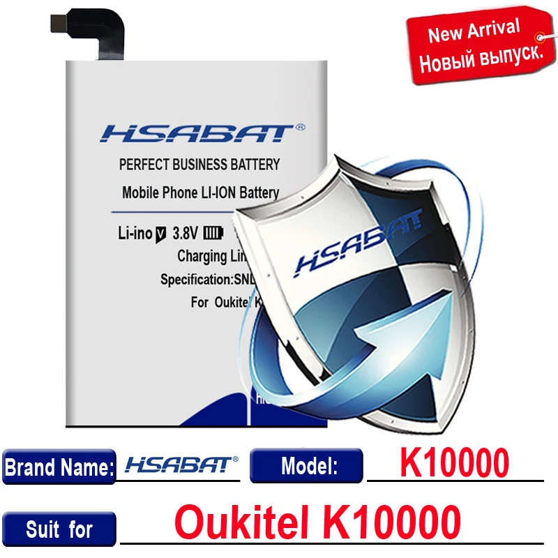 for K10000 Аккумулятор HSABAT 15100 мАч для Oukitel K10000 Pro/12000 мАч для Oukitel K10000/13100 мАч для Oukitel K10000 Max - Цвет: for K10000