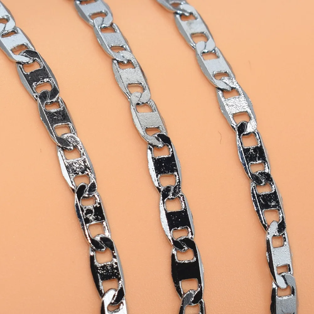 18 дюймов 3 5 мм широкий Нержавеющая сталь Цепочки и ожерелья цепь мужская обувь