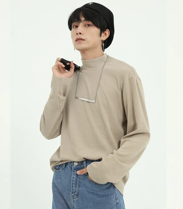 

Men's fashion casual long sleeve T-shirt 6495