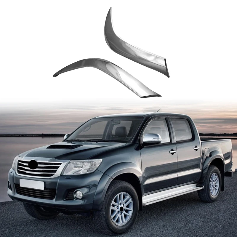 Для Toyota HILUX VIGO 2012 ABS хромированные передние фары крышка лампы декоративный