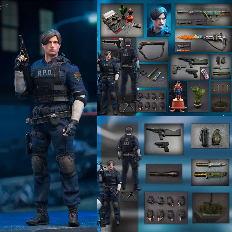 

IN STOCK LIMTOYS LiMiNi 1/12 RPD Police Officer Leon Kennedy S Version 6" Movable Action Figure Full Set For Fan Collection