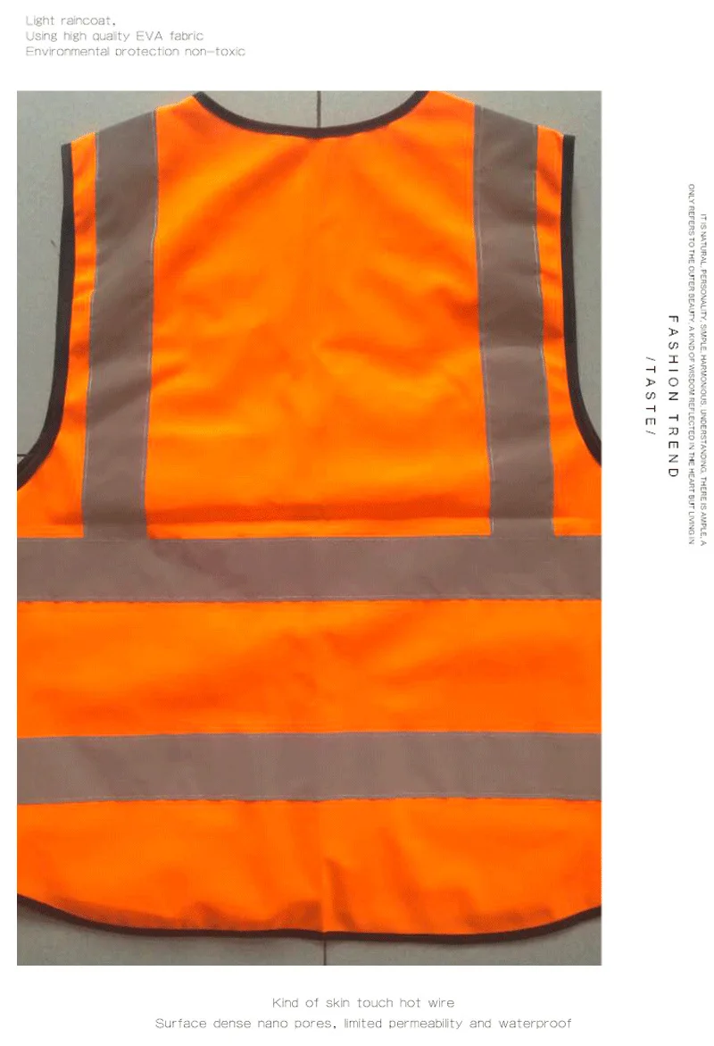 HI VIS жилет руководителя высокая видимость работы светоотражающий безопасности одежда топы оранжевый желтый синий красный