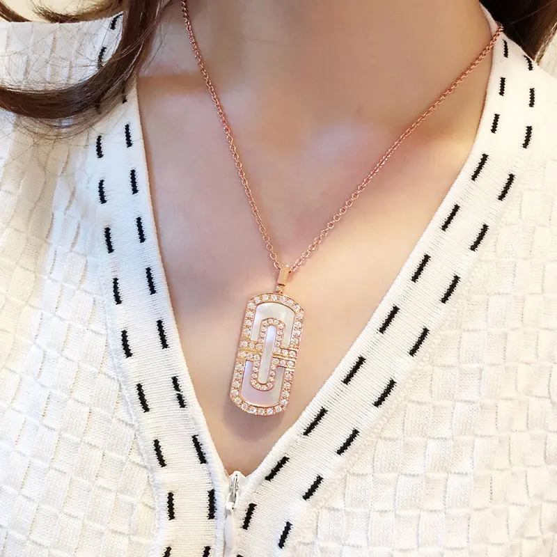 hot sale 11 logo roman heavy industry white mother of pearl bvl necklace womens luxury jewelry fashion brand bv birthday gift free global shipping