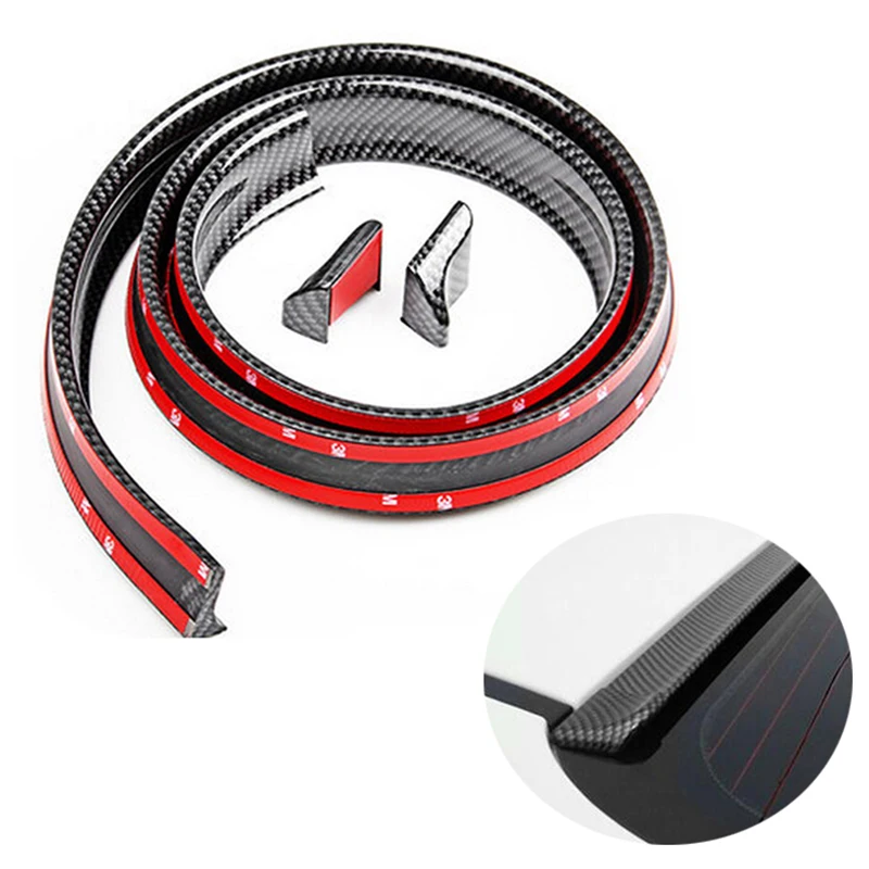 

1,5 м автомобильные Спойлеры 5D углеродное волокно задний багажник хвостовые крылья резиновые DIY ремонт автомобиля-Стайлинг отделка кузова а...