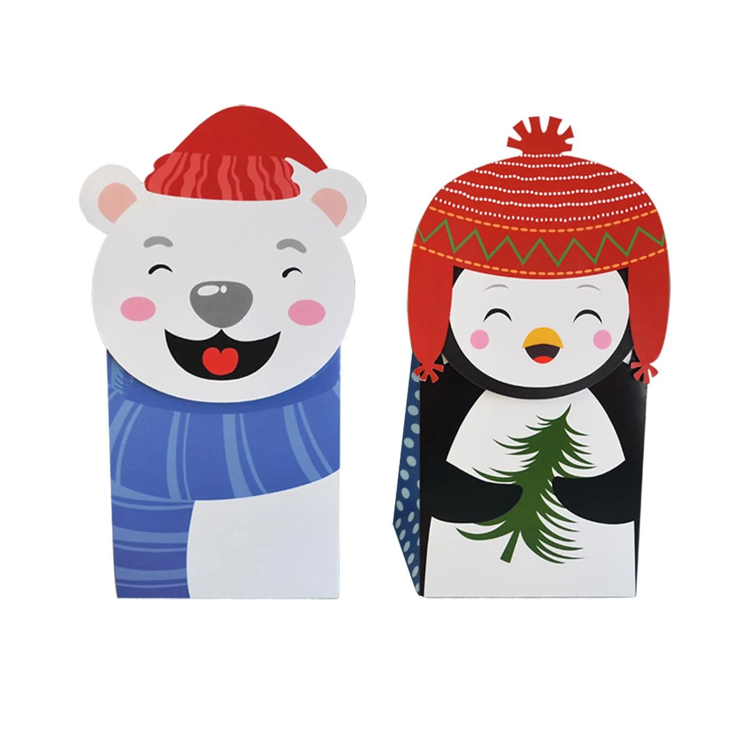 

24pcs Christmas Snowman Candy Box Gift Bags Food Cookie Cartoon Candy Packaging Gift Favor Box Merry Christmas Party Decoration
