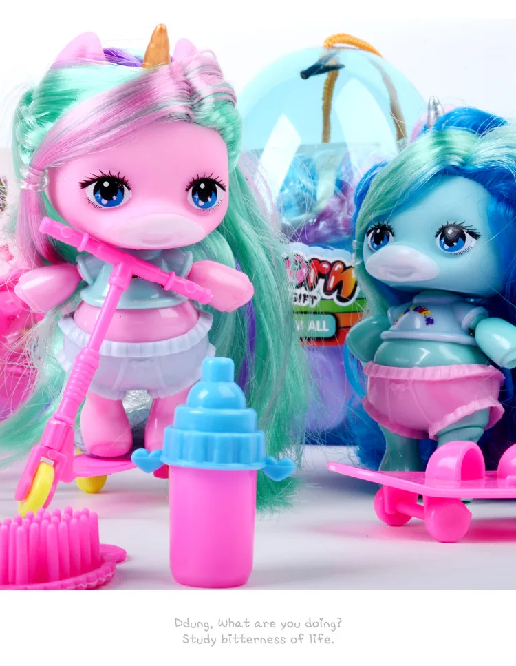 Baby reborn original doll with bottle poopsies unicorn silcone slime dolls figures toys bjd sex doll for children girl gift