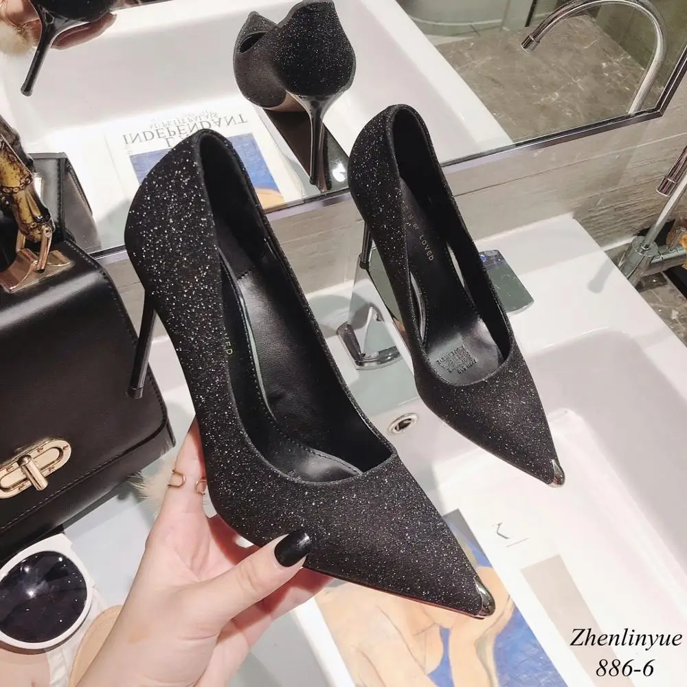 2019 г. Новые пикантные весенне осенние женские туфли на высоком каблуке красного