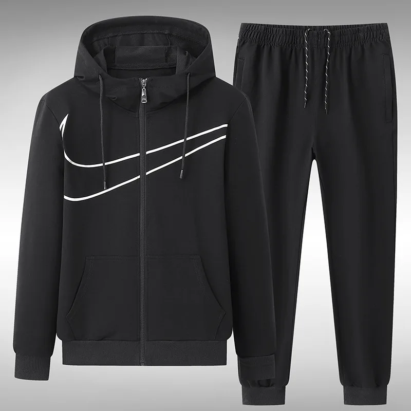 

New men's zipper hoodie IКNIKEС men's fashion trend sports zipper cardigan top casual sportswear autumn winter 2021