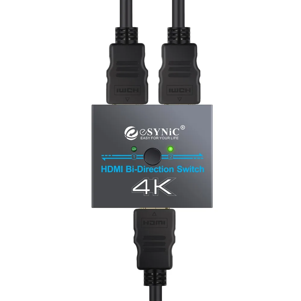 Proster 3D HDMI разделитель двунаправленный переключатель поддерживает 4K Ultra HD коммутатор DAC 2 входа в 1 выход dac