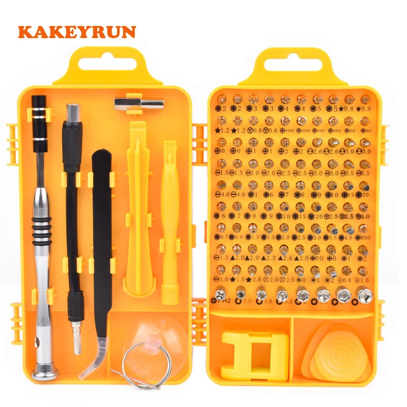 

KAKEYRUN 112 in 1 Precision Screwdriver Set Mini Screw Driver Bit Set for Mobile Phones Disassemble Watch Repair Tools