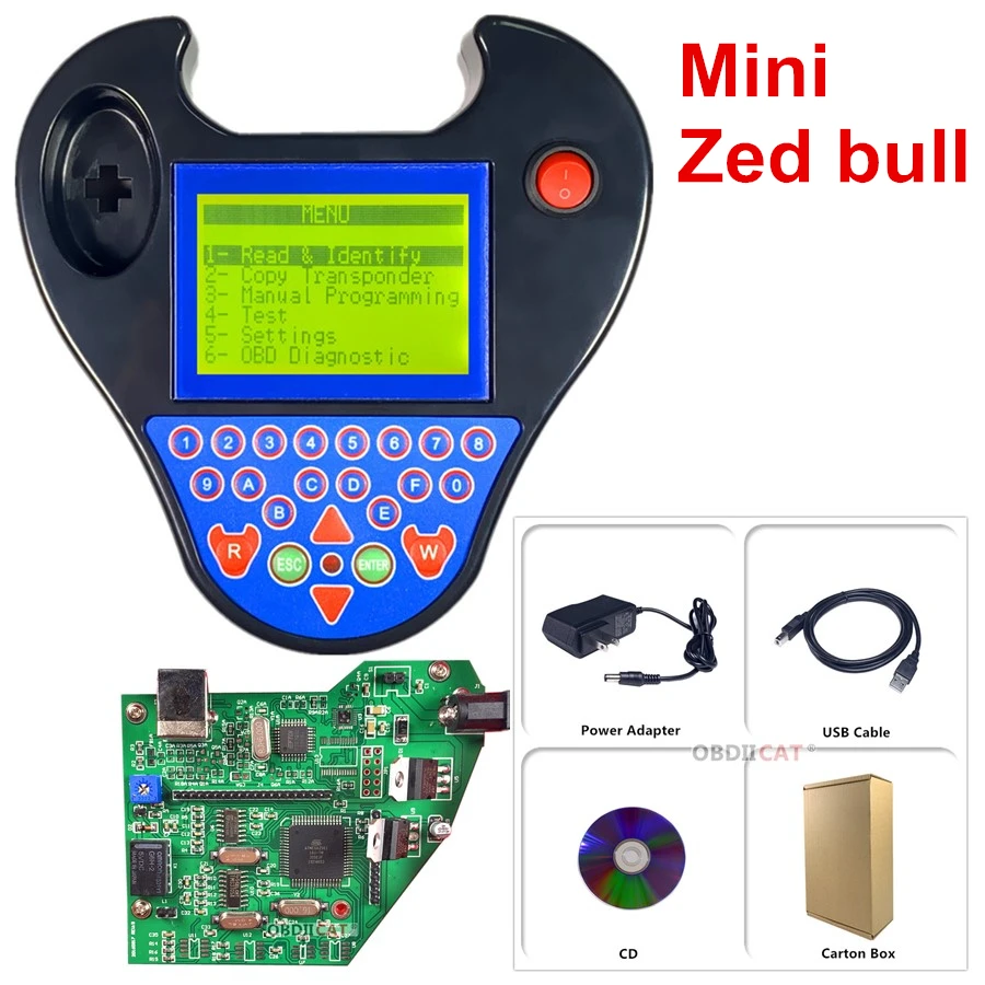 Лучшая цена супер Смарт Zed-Bull Мини Авто OBD2 ключ программист новая версия смарт