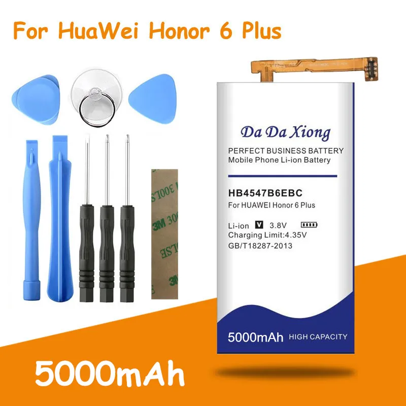 Новый обновленный Высококачественный аккумулятор 5000 мАч HB4547B6EBC для HuaWei Honor 6 Plus plus