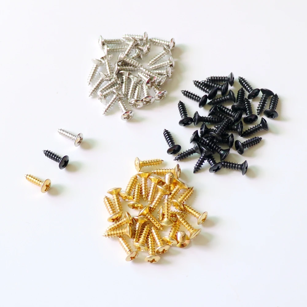 Бесплатная доставка 100 стандартные хромные/черные/Золотые винты для накладки на