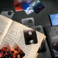 10 pcs pet transparent bookmark ins bullet journaling accessories aesthetic planet astronaut gift student supplies book marker