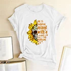Подсолнечное черепа она солнце печатных футболки женские летние футболки эстетику Топы для женщин Harajuku Camisetas Mujer